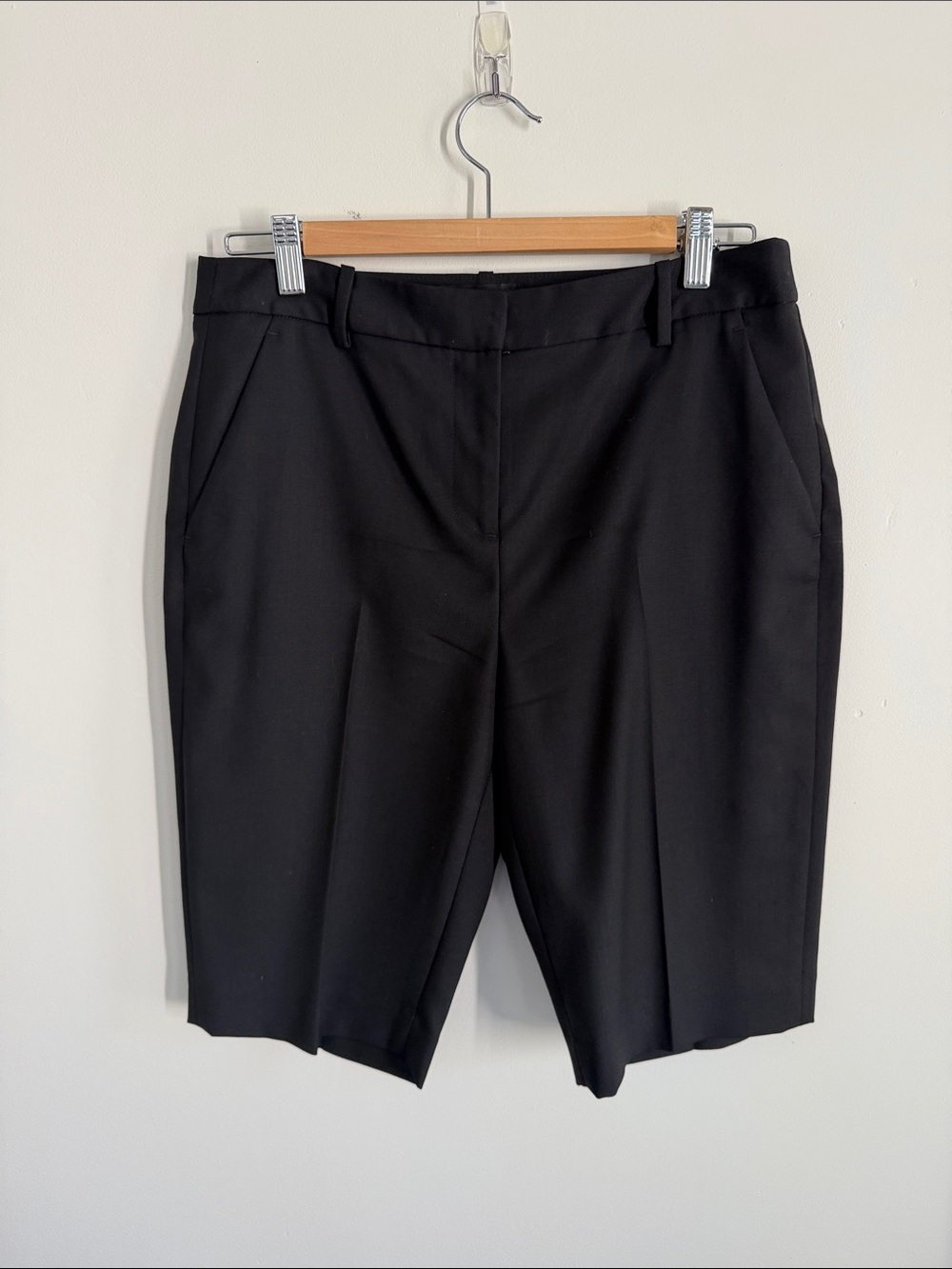 Nili Lotan Black Tailored Bermuda Shorts